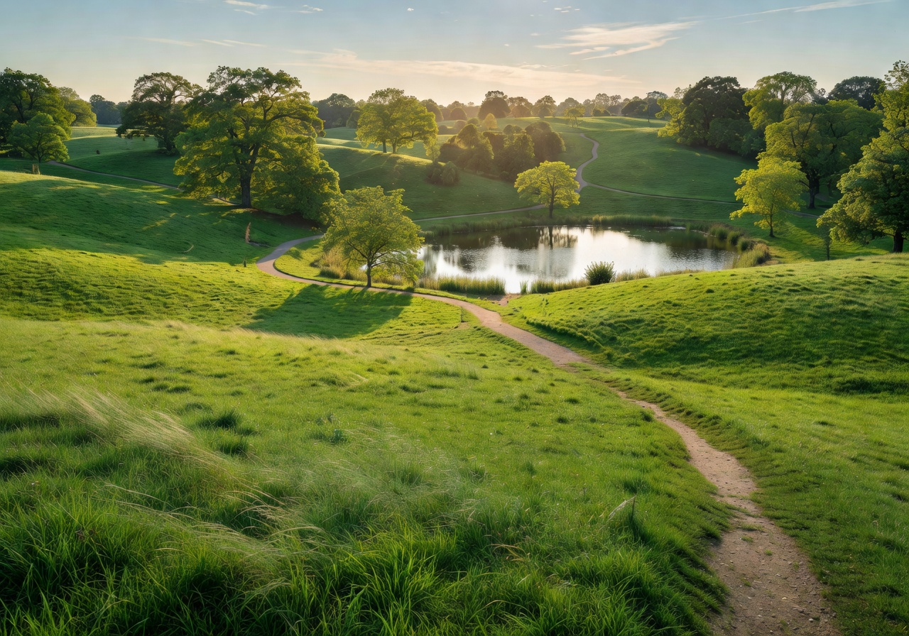 Scenic Belgian countryside near Boom showing the lush green landscape of De Schorre park